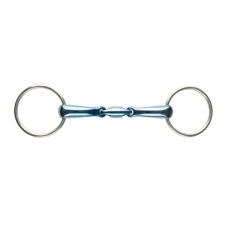 JP Korsteel Blue Steel Oval Link Loose Ring Snaffle Bit 1 JP Korsteel Blue Steel Oval Link Loose Ring Snaffle Bit