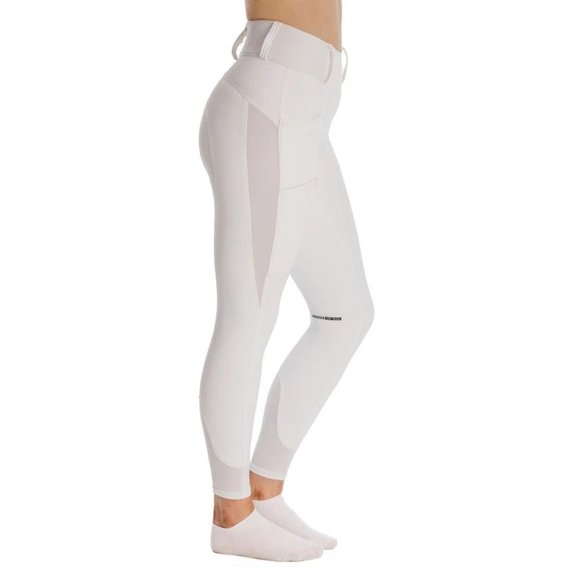Horseware Women's Hybrid Meryl Pull-Up Breeches - White 3 Horseware Women's Hybrid Meryl Pull-Up Breeches - White - Image 3