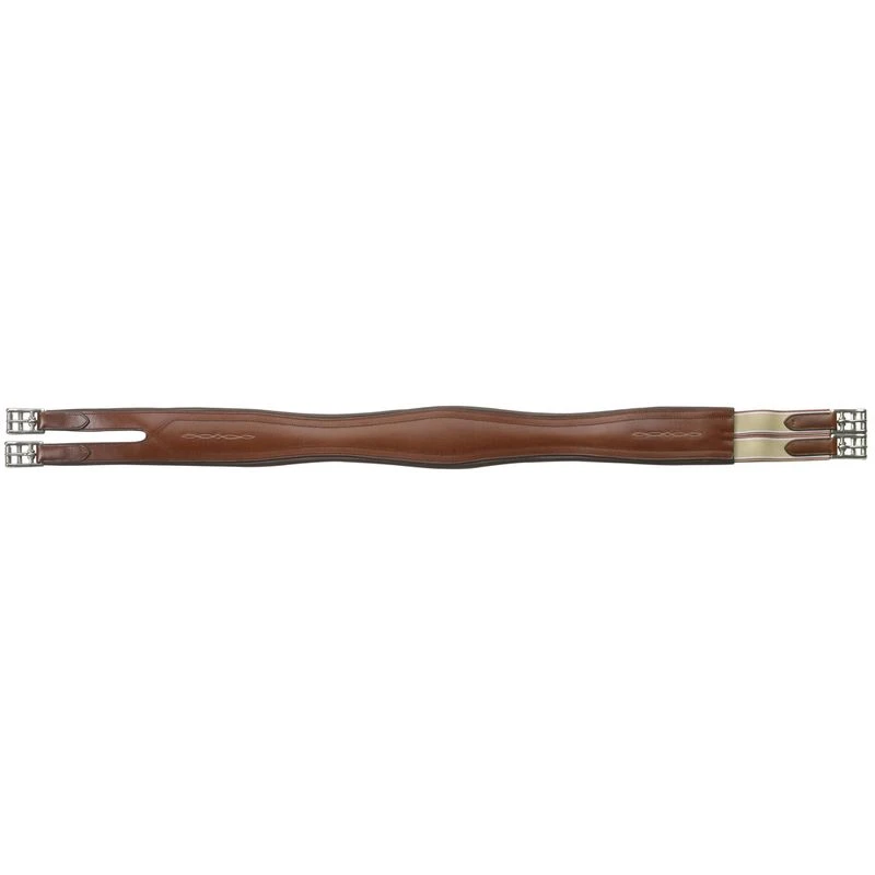 Camelot Overlay Split End Girth - Brown 1 Camelot Overlay Split End Girth - Brown