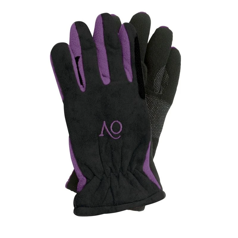 Ovation Polar Suede Fleece Glove - Black/Purple 2 Ovation Polar Suede Fleece Glove - Black/Purple - Image 2