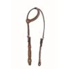 Western Rawhide Jim Taylor Performance Floral Scallop One Ear Headstall - Two Tone Brown -Ovation Sale Shop 360558 800 800