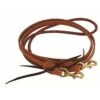 Western Rawhide Rolled 5/8" Latigo Barrel Racer Reins - Harness Leather -Ovation Sale Shop 360597 800 800