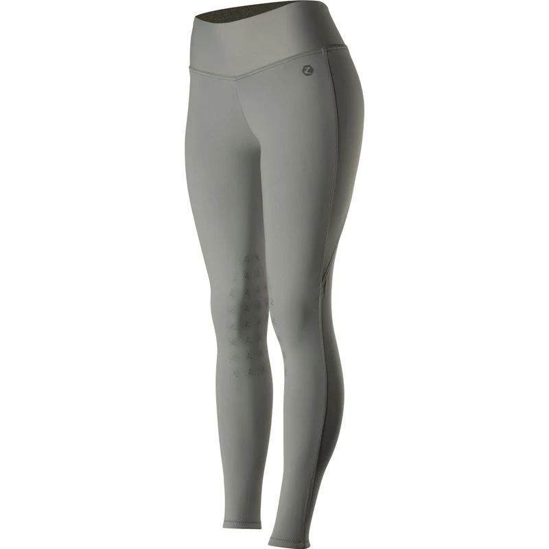 Horze Women's Juliet HyPer Flex Knee Patch Tights - Steel Grey 5 Horze Women's Juliet HyPer Flex Knee Patch Tights - Steel Grey - Image 5