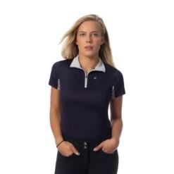 Horze Women's Trista Short Sleeve Sun Shirt - Grape Juice Purple/Vintage Grey -Ovation Sale Shop 377258 800 800