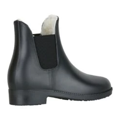 Horze Kids' Bonn Rubber Paddock Boots W/Faux Fur Lining - Black -Ovation Sale Shop 384829 800 800