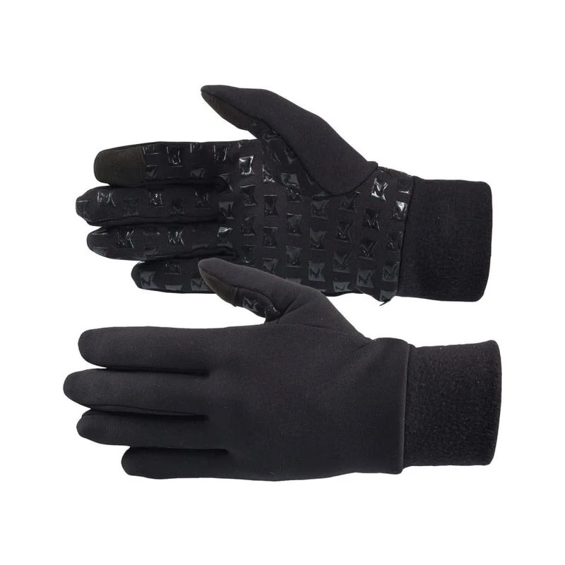 Horze Avery Silicone Grip Fleece Gloves - Black 1 Horze Avery Silicone Grip Fleece Gloves - Black