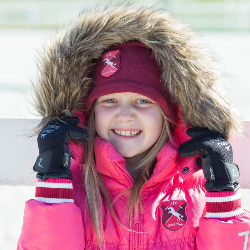 Horze Kids' Rimma Winter Riding Gloves - Black 2 Horze Kids' Rimma Winter Riding Gloves - Black - Image 2