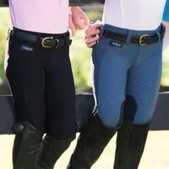 Irideon Kids' Cadence Knee Patch Tights - Chambray