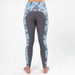 Irideon Women's Horsehead Camo Knee Patch Tights - Energy Blue -Ovation Sale Shop 401411 800 800