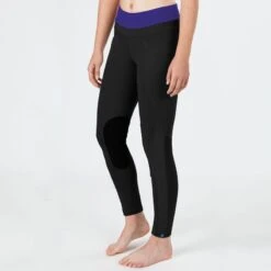 Irideon Women's Synergy Knee Patch Tights - Black/Azurite