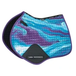 Weatherbeeta Prime Marble Jump Shaped Saddle Pad - Purple Swirl