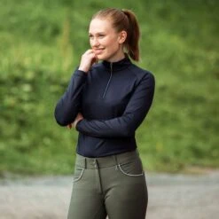 Horze Women's Carolina Training Shirt - Navy Dark Blue -Ovation Sale Shop 415740 800 800