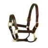 Harmohn Kraft Fancy Stitch Padded Halter - Oakbark/Green -Ovation Sale Shop 422254 800 800