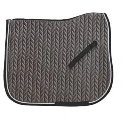 Ovation Elegance Velvet Dressage Pad - Grey/Silver/Black