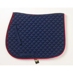 Centaur Imperial Quilted Close Contact Saddle Pad - Navy/Burgundy