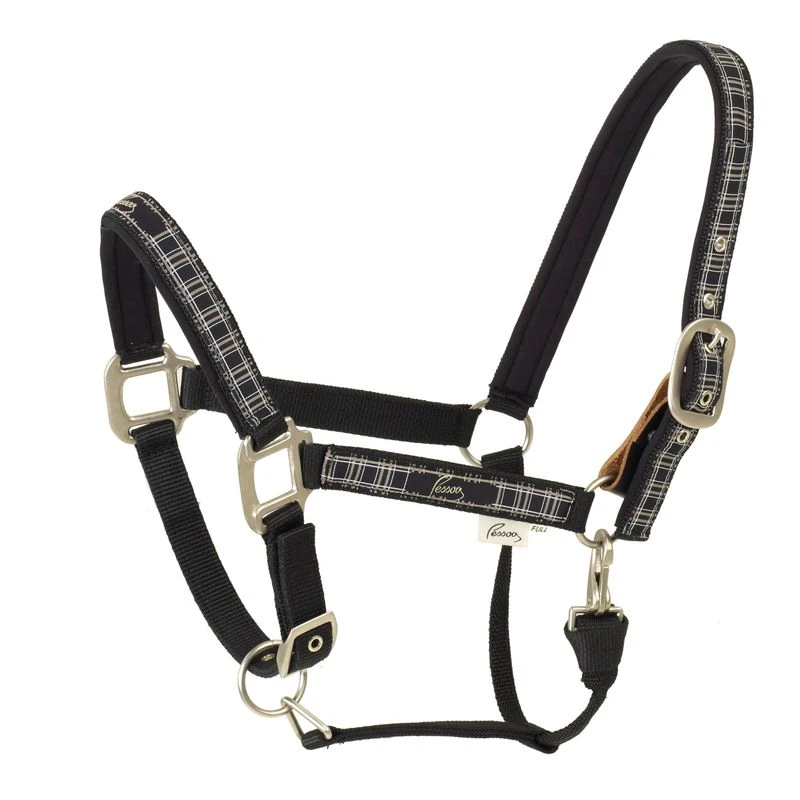 Pessoa Pessoa Alpine Padded Halter - Navy/Black Plaid 2 Pessoa Pessoa Alpine Padded Halter - Navy/Black Plaid - Image 2