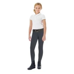 Ovation Kids' Aerowick GripTec Knee Patch Tight - Charcoal -Ovation Sale Shop 436237 800 800