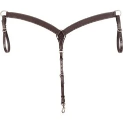 Western Rawhide Country Legend Basket Tooling Breastcollar - Dark Brown