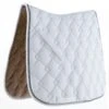 Roma Ecole Double Diamond Quilt Dressage Saddle Pad - White/Black/Silver -Ovation Sale Shop 442520 800 800