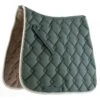 Roma Ecole Double Diamond Quilt Dressage Saddle Pad - Sage/Cream