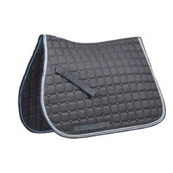 Saxon Coordinate Quilted All Purpose Saddle Pad - Grey/Blue/White