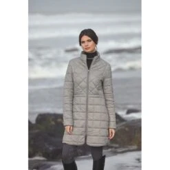 Alessandro Albanese Women's Insula Quilted Long Coat - Taupe