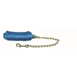 Western Rawhide Signature Classic Lead Rope W/Chain - Hurricane Blue