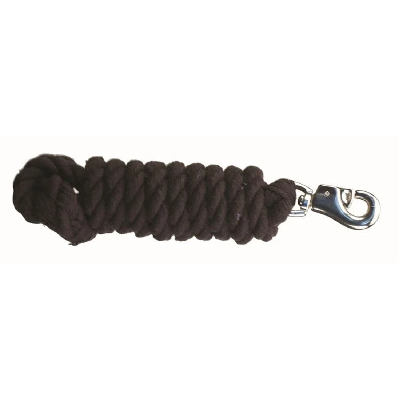 Western Rawhide 3/4" Cotton Lead Rope W/Bull Snap - Black 1 Western Rawhide 3/4" Cotton Lead Rope W/Bull Snap - Black
