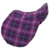 Centaur Close Contact Fleece Saddle Cover - Orchid Plaid -Ovation Sale Shop 444046 800 800