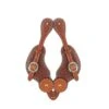 Western Rawhide Tooled Sun Spots Spur Straps - Chestnut -Ovation Sale Shop 444141 800 800