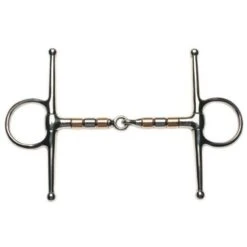 Korsteel Stainless Steel Copper & Steel Rollers Full Cheek Snaffle Bit