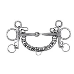 Korsteel Stainless Steel Jointed Mouth Eggbutt Pelham Bit