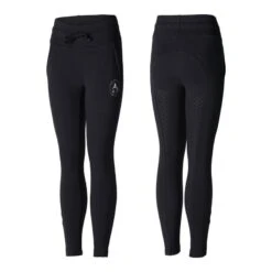 Horze Kids' Elinor Cotton Stretch Riding Tights - Dark Navy