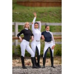 Cavalliera Women's Modern Dame Long Sleeve Show Shirt - Black/Black/Bordeaux -Ovation Sale Shop 455951 800 800