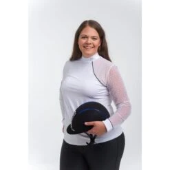 Cavalliera Women's Modern Dame Long Sleeve Show Shirt - White/White/Navy Blue 5 Cavalliera Women's Modern Dame Long Sleeve Show Shirt - White/White/Navy Blue -Ovation Sale Shop 456835 800 800