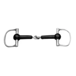 Korsteel Hard Rubber Jointed Dee Ring Snaffle Bit