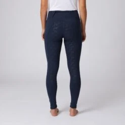 Horze Women's Enora Winter Full Seat Tights W/Shiny Zippers - Dark Blue -Ovation Sale Shop 475929 800 800