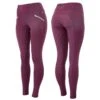 Horze Women's Enora Winter Full Seat Tights W/Shiny Zippers - Dark Red -Ovation Sale Shop 476348 800 800