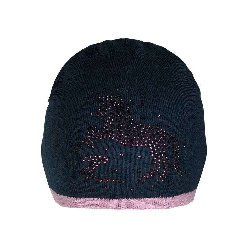 Horze Kids' Keona Crystal Beanie - Dark Navy/Arty Purple 2 Horze Kids' Keona Crystal Beanie - Dark Navy/Arty Purple - Image 2