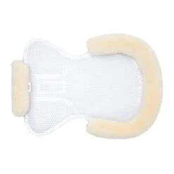 Horze Harleigh Gel Half Pad W/Lambskin Edges - Off-White