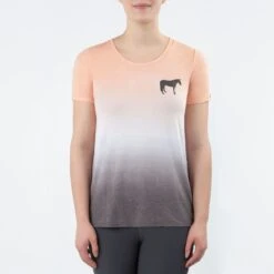 Irideon Women's Dip Dye Equestrian Swing Tee - Radiant Peach 5 Irideon Women's Dip Dye Equestrian Swing Tee - Radiant Peach -Ovation Sale Shop 481947 800 800