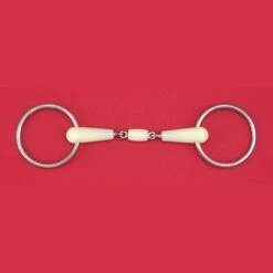 Happy Mouth Bits Double Jointed Roller Thin Loose Ring - Stainless Steel