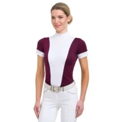 Cavalliera Women's Queen Short Sleeve Show Shirt - Aubergine -Ovation Sale Shop 496668 800 800