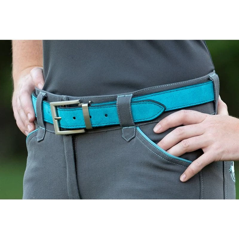 Perri's 2-in-1 Leather Suede Reversible Belt - Havana/Turquoise 3 Perri's 2-in-1 Leather Suede Reversible Belt - Havana/Turquoise - Image 3