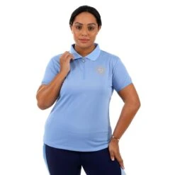 Shires Aubrion Women's Parsons Tech Polo - Sky Blue -Ovation Sale Shop 514278 800 800