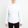 Irideon Women's Athena Long Sleeve Show Shirt - Bright White/Island Green -Ovation Sale Shop 515931 800 800
