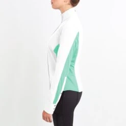 Irideon Women's Athena Long Sleeve Show Shirt - Bright White/Island Green -Ovation Sale Shop 515933 800 800