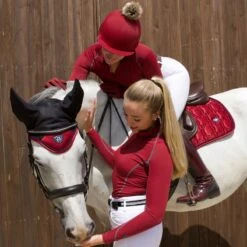 Woof Wear Women's Performance Quarter Zip Riding Shirt - Shiraz 5 Woof Wear Women's Performance Quarter Zip Riding Shirt - Shiraz -Ovation Sale Shop 516177 800 800