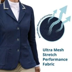 Ovation Women's Signature AirFlex Coat W/Contrast Collar - Black/Grey 3 Ovation Women's Signature AirFlex Coat W/Contrast Collar - Black/Grey -Ovation Sale Shop 529524 800 800