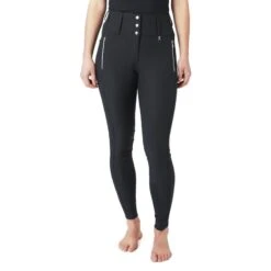 Horze Women's Andrea Slimming Knee Patch Breeches - Dark Navy -Ovation Sale Shop 530101 800 800